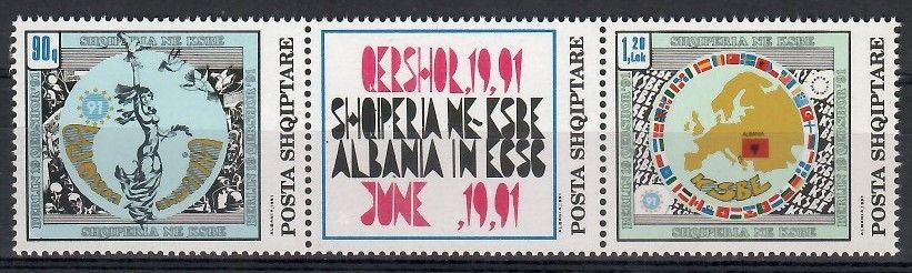 Znaczek Albania 1992 Mi 2493-2494 Czyste **