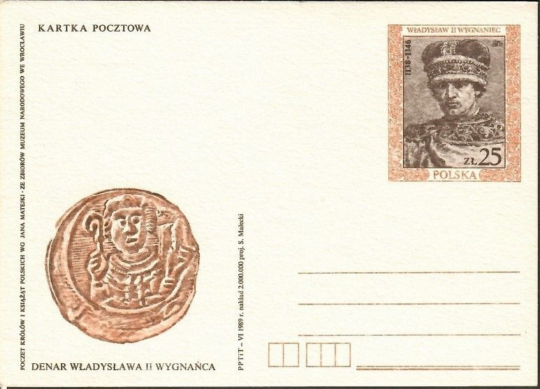 Znaczek Polska 1989 Fi Cp 1000 Całostka pocztowa