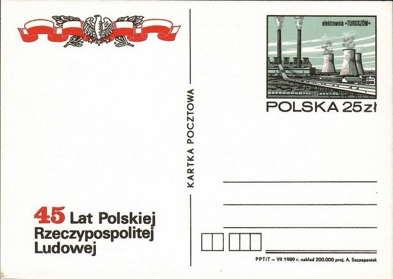 Znaczek Polska 1989 Fi Cp 1003 Całostka pocztowa