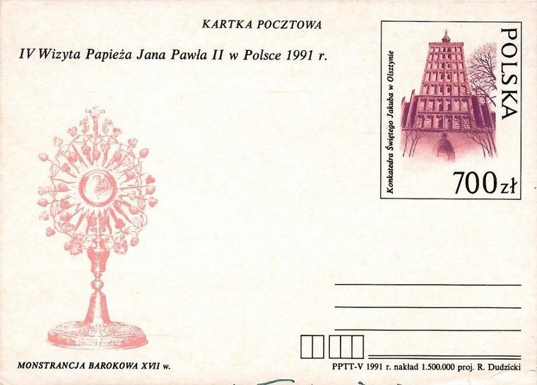 Znaczek Polska 1991 Fi Cp 1018 Całostka pocztowa