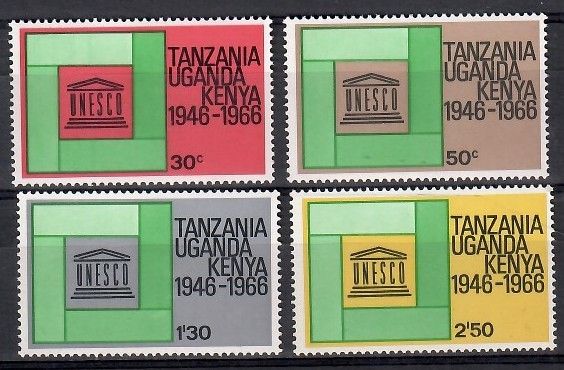 Znaczek Kenia Uganda Tanganyika 1966 Mi 156-159 Czyste **