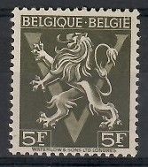 Znaczek Belgia 1944 Mi 706II Czyste **