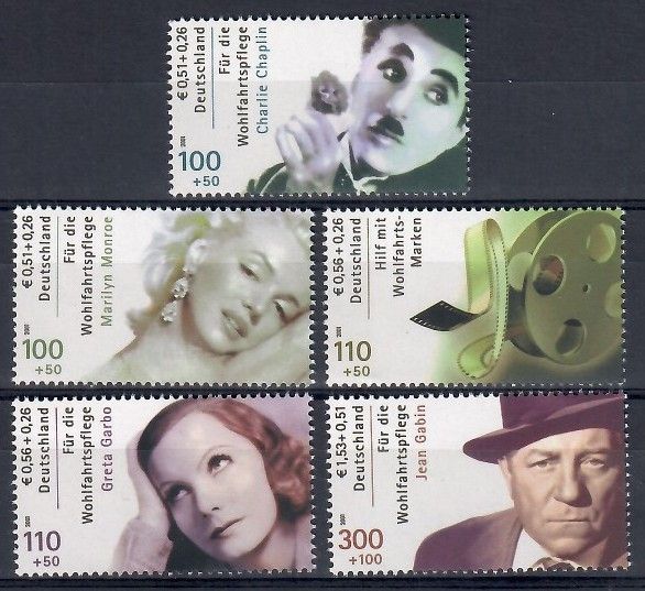 Znaczek Niemcy 2001 Mi 2218-2222C Czyste **