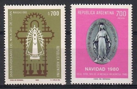 Znaczek Argentyna 1980 Mi 1498-1499 Czyste **