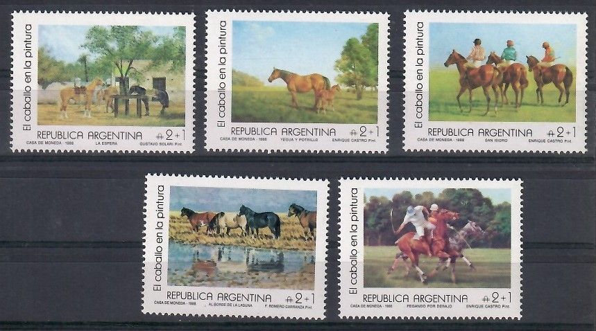 Znaczek Argentyna 1988 Mi 1936-1940 Czyste **