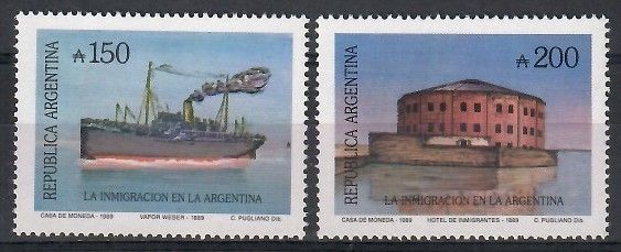 Znaczek Argentyna 1989 Mi 1985-1986 Czyste **