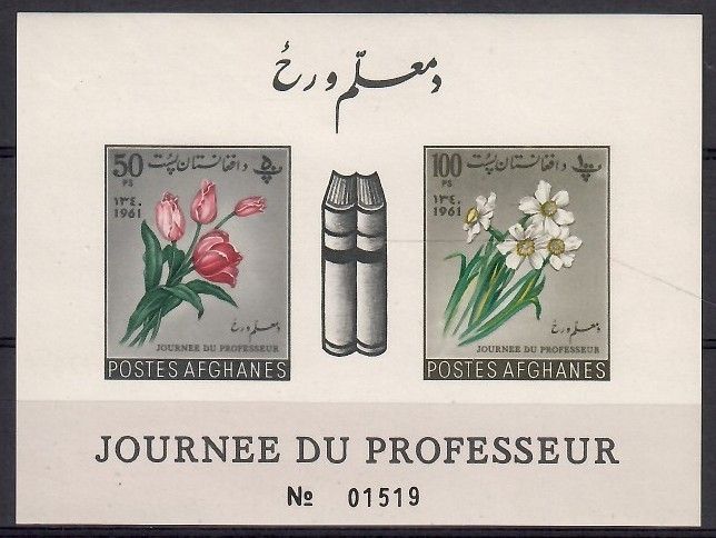 Znaczek Afganistan 1961 Mi bl 18B Czyste **