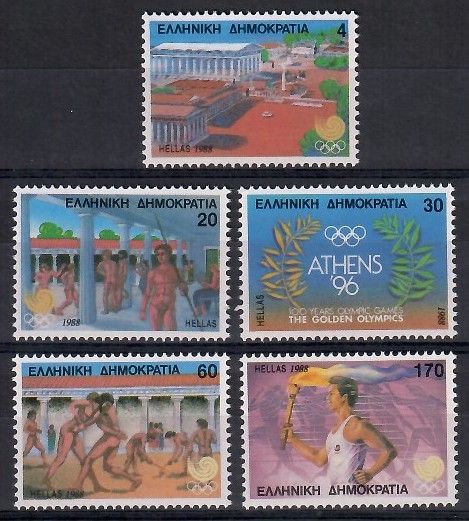 Znaczek Grecja 1988 Mi 1687-1691 Czyste **