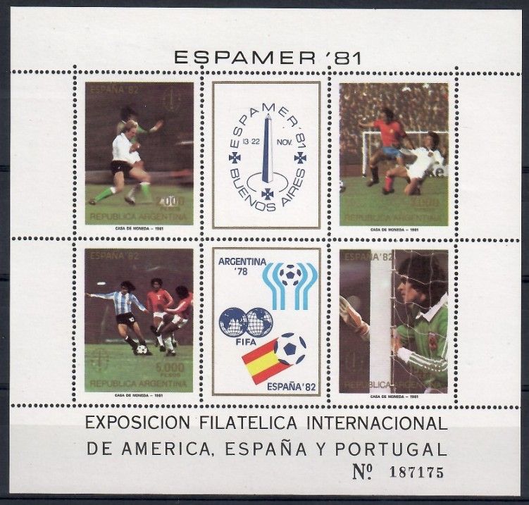 Znaczek Argentyna 1981 Mi bl 28 Czyste **