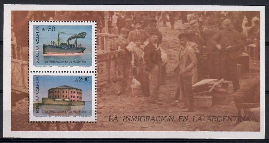 Znaczek Argentyna 1989 Mi bl 39 Czyste **