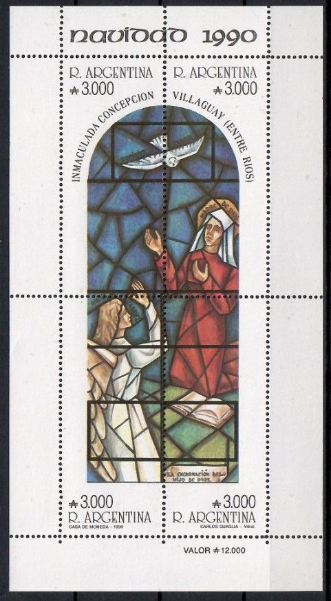 Znaczek Argentyna 1990 Mi bl 44 Czyste **