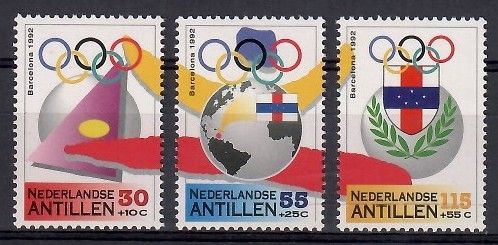 Znaczek Antyle Holenderskie 1992 Mi 745-747 Czyste **