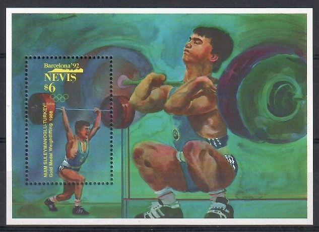 Znaczek Nevis 1992 Mi bl 44 Czyste **