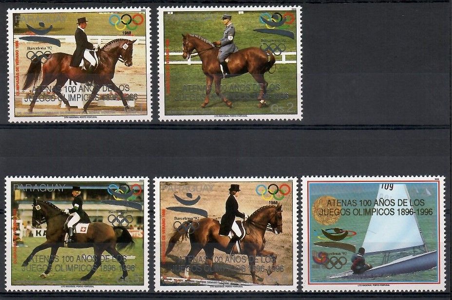 Znaczek Paragwaj 1989 Mi 4395-4399 Czyste **