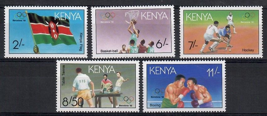 Znaczek Kenia 1991 Mi 536-540 Czyste **