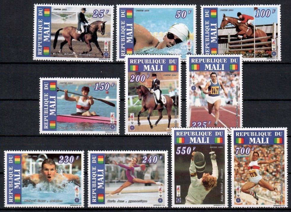 Znaczek Mali 1995 Mi 1327-1336 Czyste **