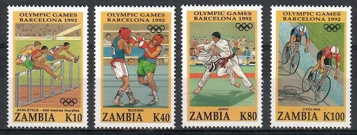 Znaczek Zambia 1992 Mi 615-618 Czyste **
