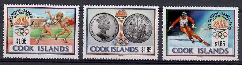 Znaczek Wyspy Cooka 1990 Mi 1307-1309 Czyste **
