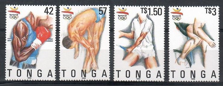 Znaczek Tonga 1992 Mi 1229-1232 Czyste **