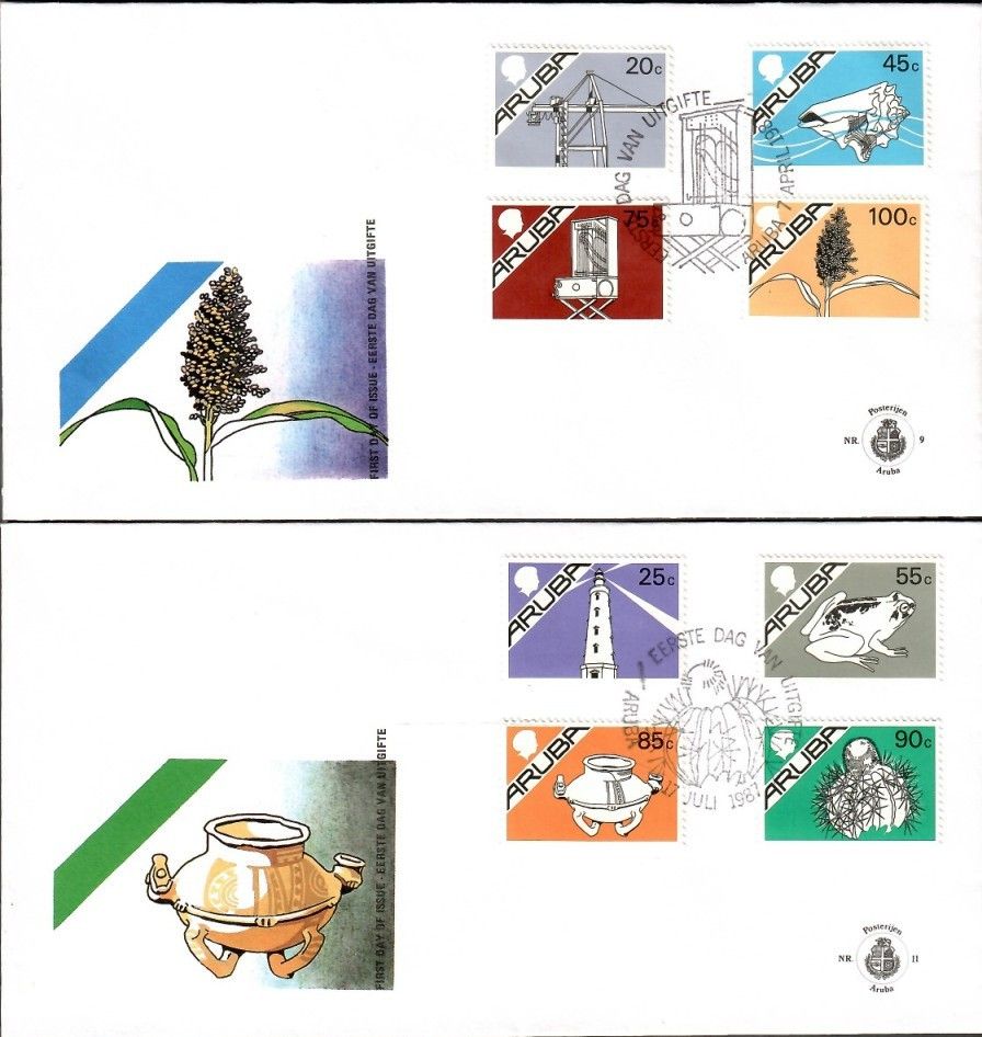 Znaczek Aruba 1987 Mi 24-31 FDC