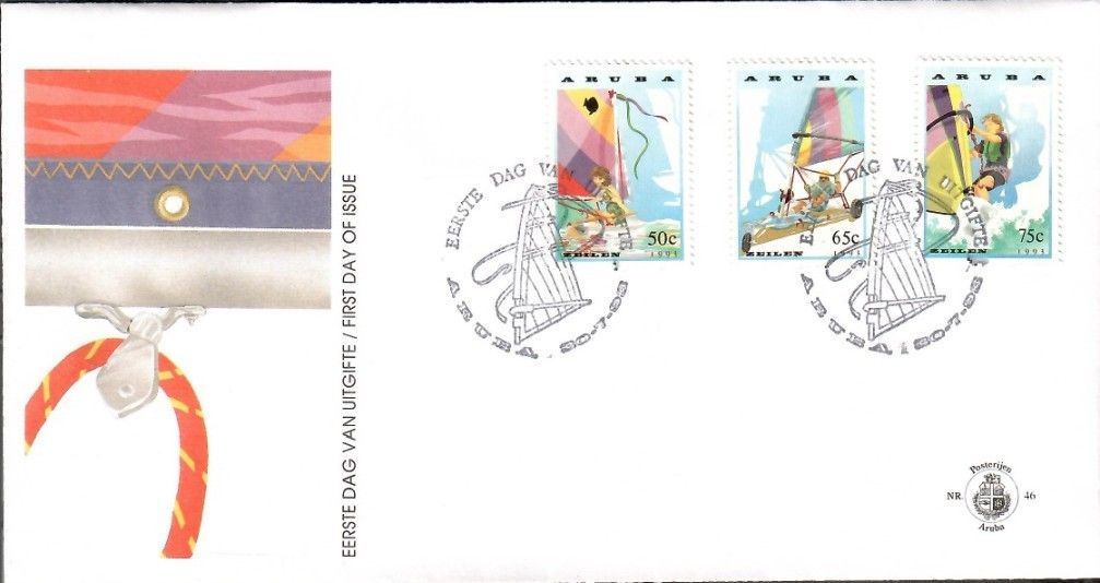 Znaczek Aruba 1993 Mi 125-127 FDC