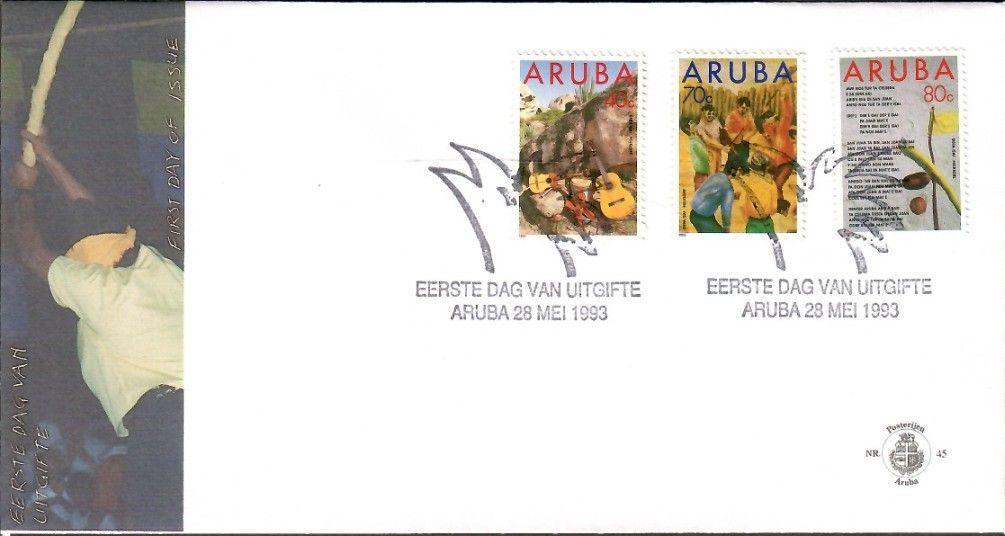 Znaczek Aruba 1993 Mi 122-124 FDC