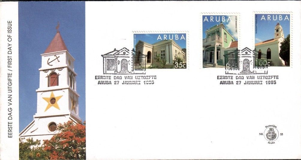 Znaczek Aruba 1995 Mi 151-153 FDC