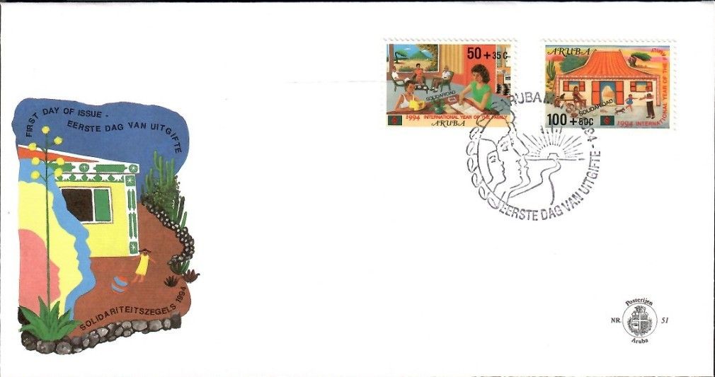 Znaczek Aruba 1994 Mi 140-141 FDC