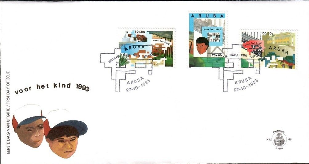 Znaczek Aruba 1993 Mi 131-133 FDC