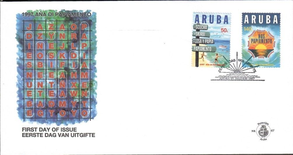 Znaczek Aruba 1996 Mi 180-181 FDC