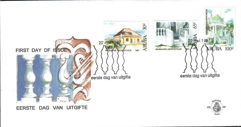 Znaczek Aruba 1997 Mi 193-195 FDC