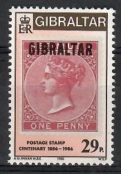 Znaczek Gibraltar 1986 Mi 510 Czyste **
