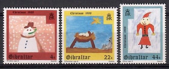 Znaczek Gibraltar 1988 Mi 560-562 Czyste **