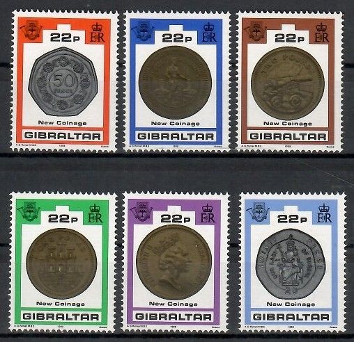 Znaczek Gibraltar 1989 Mi 580-585 Czyste **