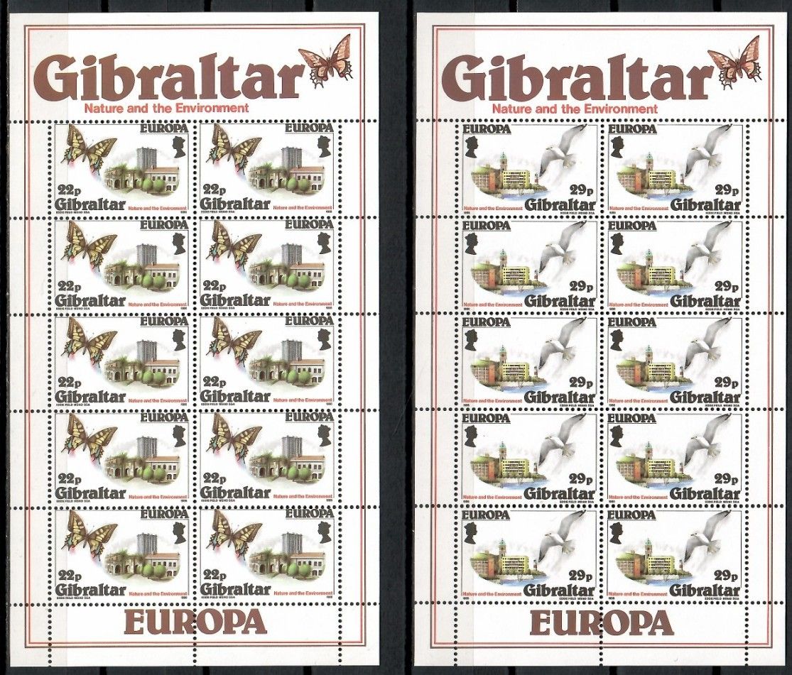 Znaczek Gibraltar 1986 Mi ark 503-504 Czyste **