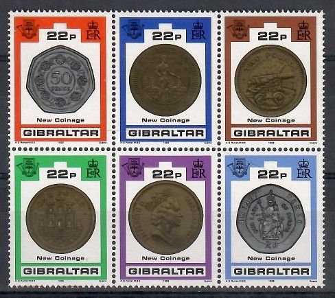 Znaczek Gibraltar 1989 Mi 580-585 Czyste **