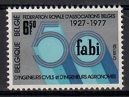 Znaczek Belgia 1977