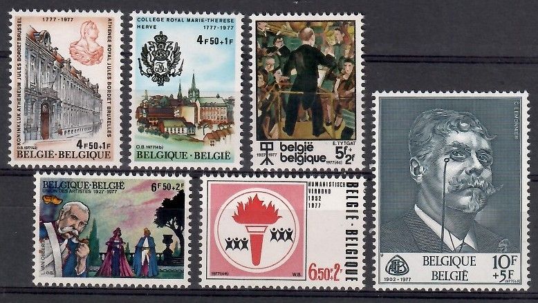 Znaczek Belgia 1977