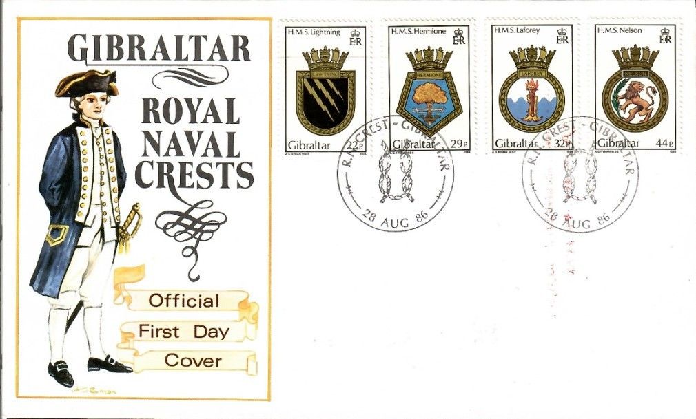 Znaczek Gibraltar 1986
