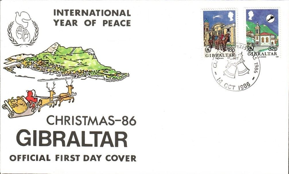 Znaczek Gibraltar 1986