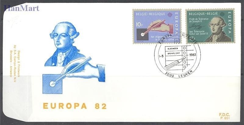 Znaczek Belgia 1982 Mi 2100-2101 FDC