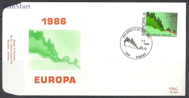Znaczek Belgia 1986 Mi 2263-2264 FDC