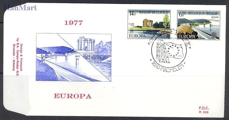 Znaczek Belgia 1977 Mi 1905-1906 FDC
