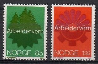 Znaczek Norwegia 1974