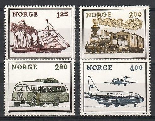 Znaczek Norwegia 1980