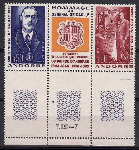 Znaczek Andora (francuska) 1972 Mi 245-246 Czyste **