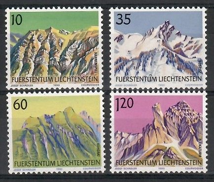 Znaczek Liechtenstein 1990 Mi 1000-1003 Czyste **