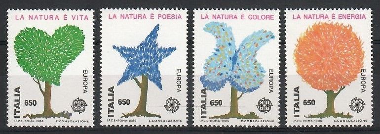Znaczek Włochy 1986 Mi 1968-1971 Czyste **