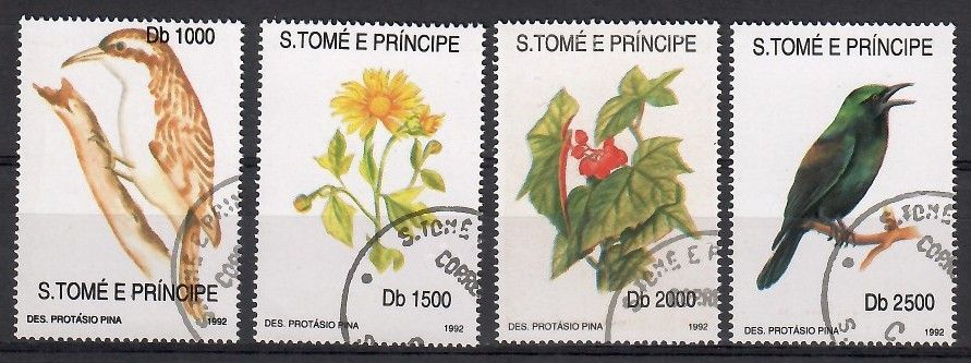 Znaczek Wyspy Św. Tomasza i Książęca 1992 Mi 1330-1333 Stemplowane