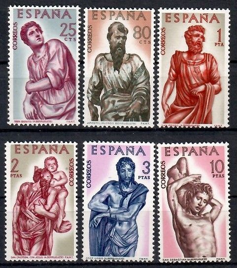 Znaczek Hiszpania 1962 Mi 1327-1332 Czyste **
